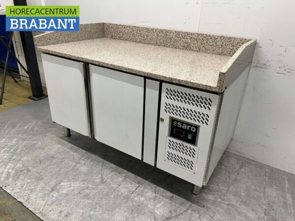 Stainless steel Saro Pizza workbench Pizza table 2 doors 151 cm 230V Horeca - Image 2