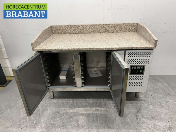 Stainless steel Saro Pizza workbench Pizza table 2 doors 151 cm 230V Horeca - Image 4