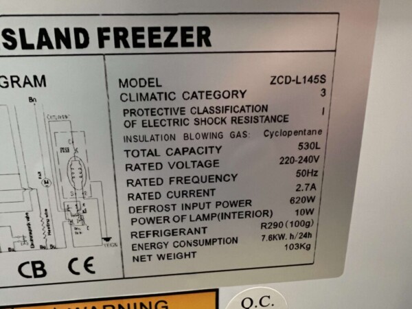 Combisteel Shop Freezer Chest Freezer 530 liters 230V Horeca - Image 5