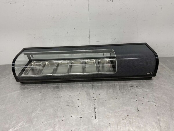 HCB Sushi display case Tapas display case Surface refrigerated display case 6 x 1/3 GN 152,5 cm 230V Horeca