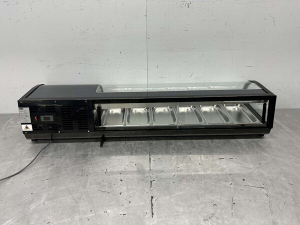 HCB Sushi display case Tapas display case Surface refrigerated display case 6 x 1/3 GN 152,5 cm 230V Horeca - Image 5