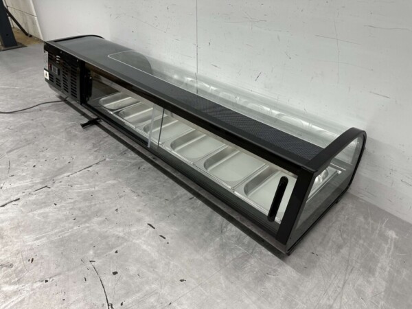 HCB Sushi display case Tapas display case Surface refrigerated display case 6 x 1/3 GN 152,5 cm 230V Horeca - Image 6