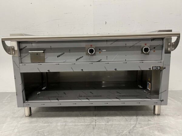 Stainless steel Teppanyaki grill griddle griddle Premium-line 144 cm 400V Horeca - Image 5