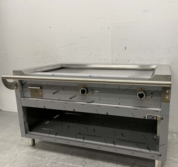 Stainless steel Teppanyaki grill griddle griddle Premium-line 144 cm 400V Horeca - Image 4