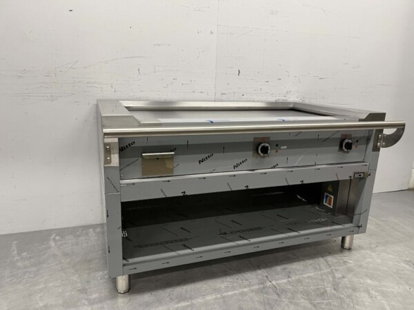 Stainless steel Teppanyaki grill griddle griddle Premium-line 144 cm 400V Horeca - Image 3