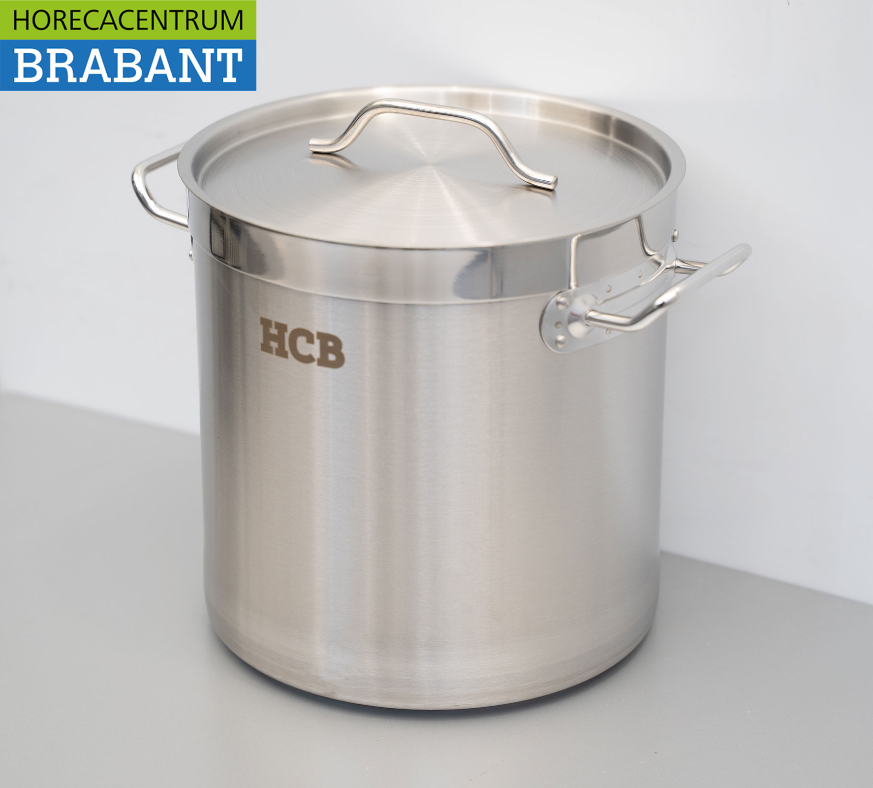 HCB Stainless Steel Soup Pan Cooking Pan Induction 26 x 26 cm 12 liter Catering - Image 2