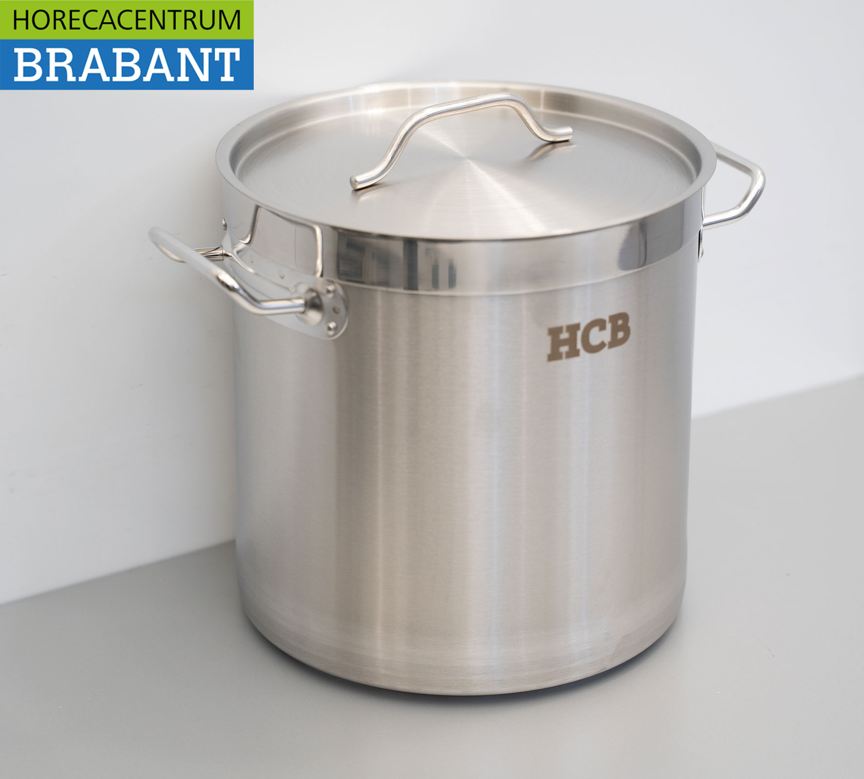 HCB Stainless Steel Soup Pan Cooking Pan Induction 26 x 26 cm 12 liter Catering - Image 3