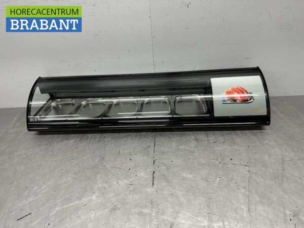Sushi display case Tapas display case Set-up refrigerated display case 5 x 1/2 GN 175,4 cm 230V Horeca