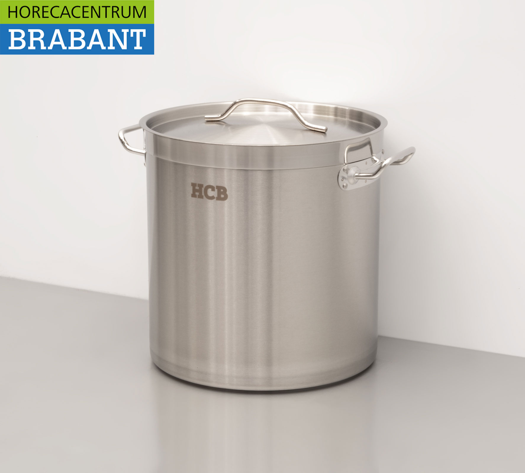 HCB Stainless Steel Soup Pan Cooking Pan Induction 30,5 x 31,5 cm 21 liter Catering - Image 2