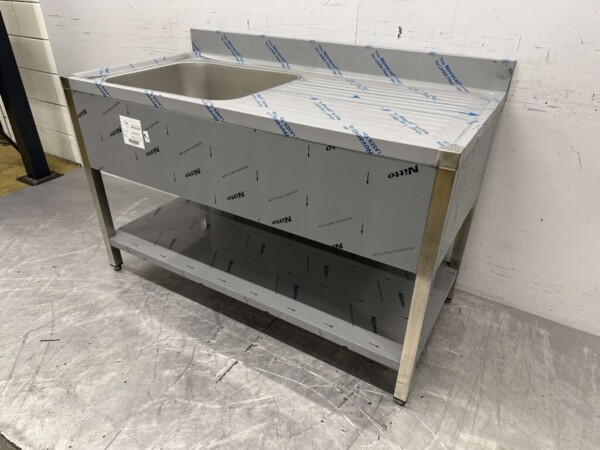 Stainless steel sink Premium-line Welded model 140 cm Catering - Image 2