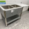 Stainless steel Sink table double sinks Premium-line 160 cm Horeca - Image 2