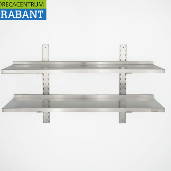 Stainless steel Double Wall Shelf 120 x 30 cm Horeca