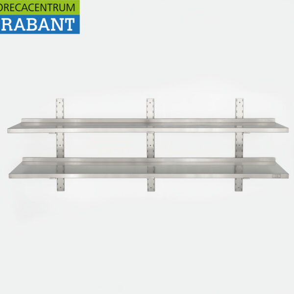 HCB Stainless Steel Double Wall Shelf 200 x 30 cm Horeca