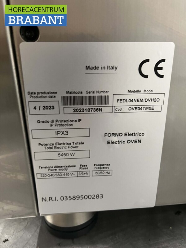 Stainless steel Nerone Steamer Combisteamer Hot air oven Shop Oven 4 x 1/1 GN or 60/40 cm 400V Horeca - Image 5