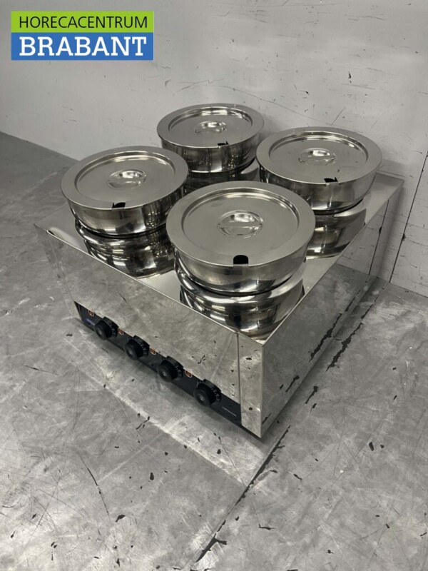 Stainless steel Hot Pot Hot Pot bain marie 4 x 5 liter 230V Horeca - Image 2