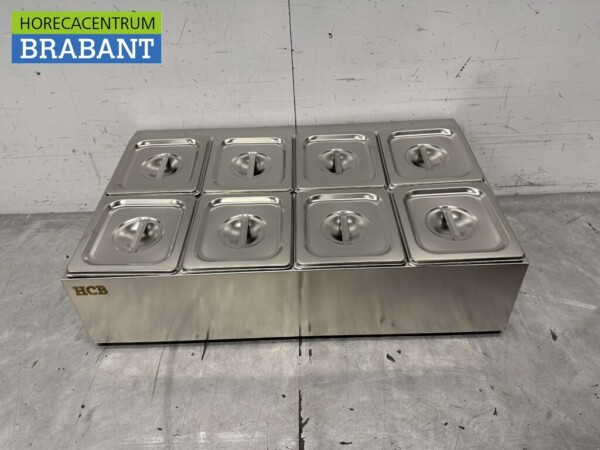 Stainless steel GN tray holder 8 x 1/6 gastronorm GN 66,5 cm Horeca