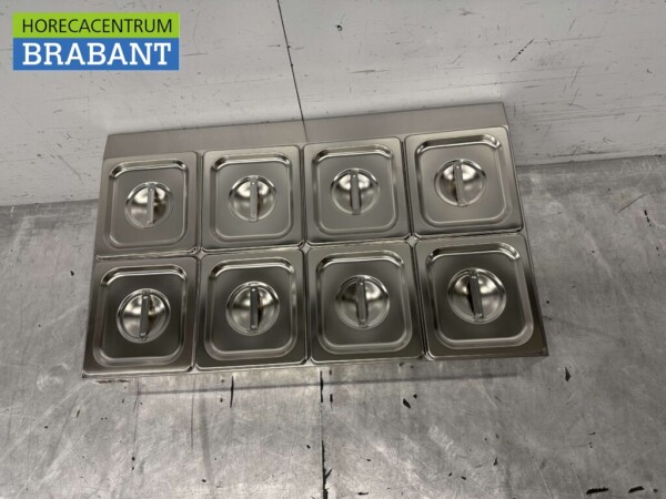 Stainless steel GN tray holder 8 x 1/6 gastronorm GN 66,5 cm Horeca - Image 4