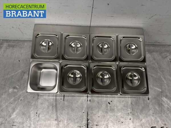 Stainless steel GN tray holder 8 x 1/6 gastronorm GN 66,5 cm Horeca - Image 5
