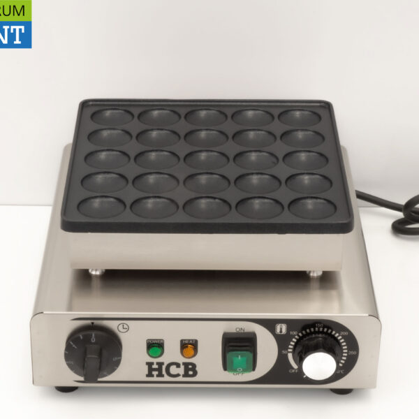 HCB stainless steel Poffertjesplaat Poffertjesbakplaat 25 dops 230V Horeca