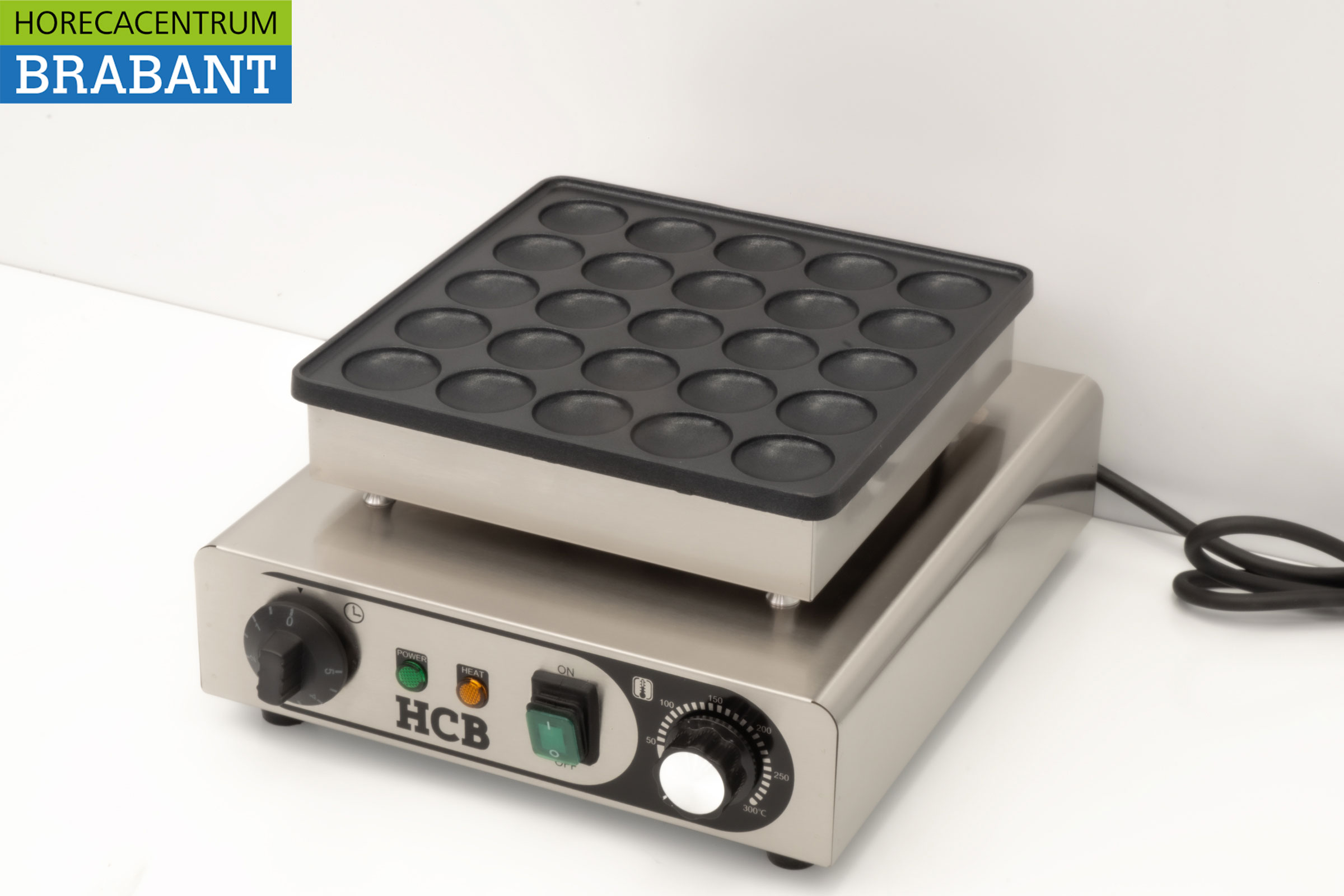 HCB stainless steel Poffertjesplaat Poffertjesbakplaat 25 dops 230V Horeca - Image 2