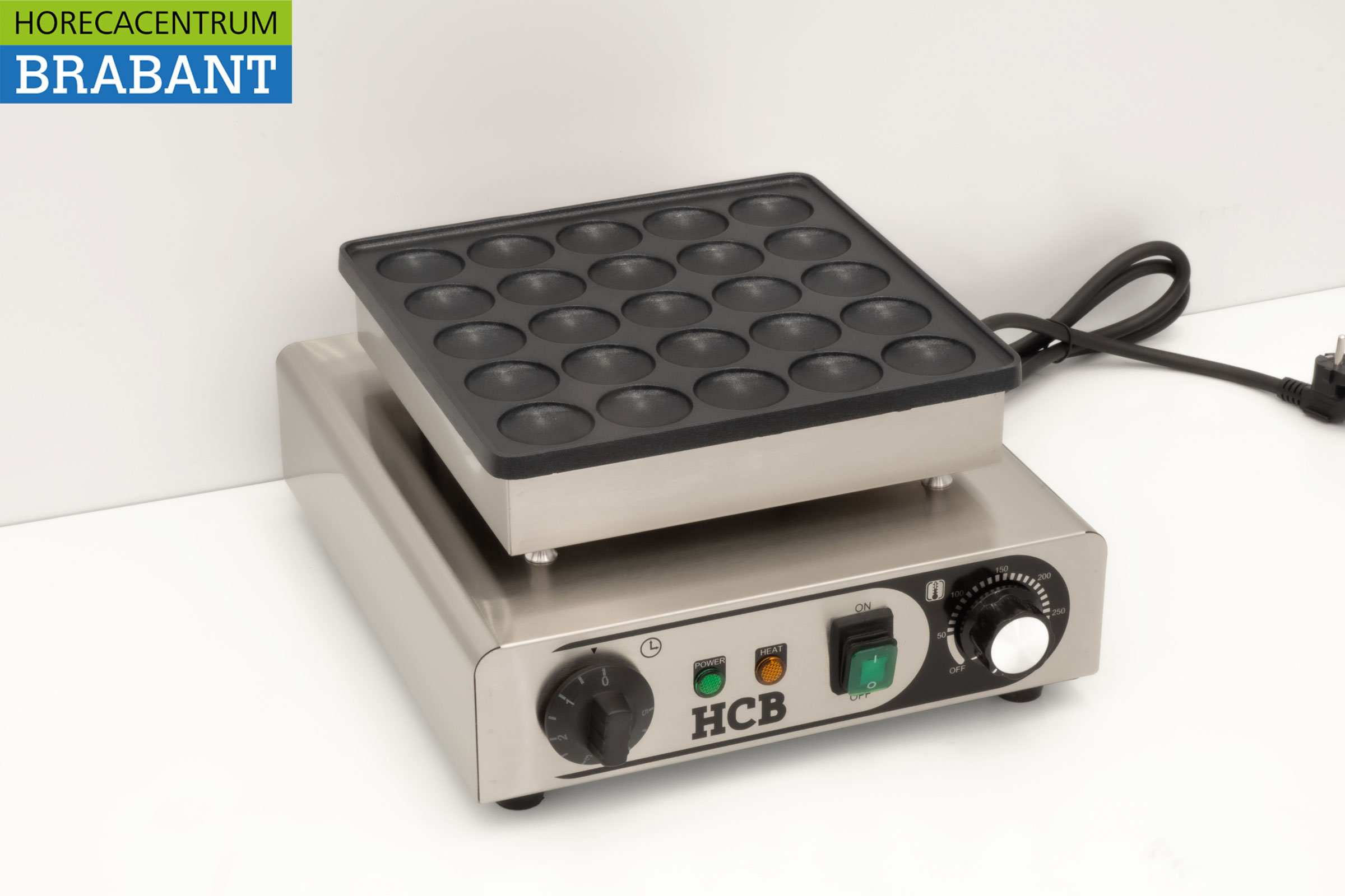 HCB stainless steel Poffertjesplaat Poffertjesbakplaat 25 dops 230V Horeca - Image 3