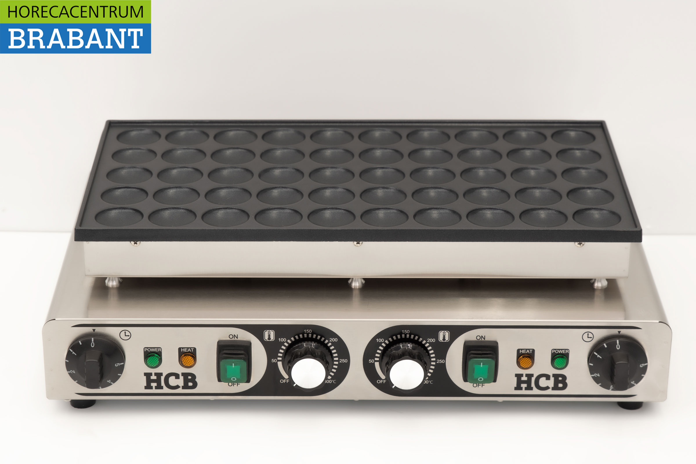 Stainless steel Poffertjesplaat Poffertjesbakplaat 50 dops 230V Horeca