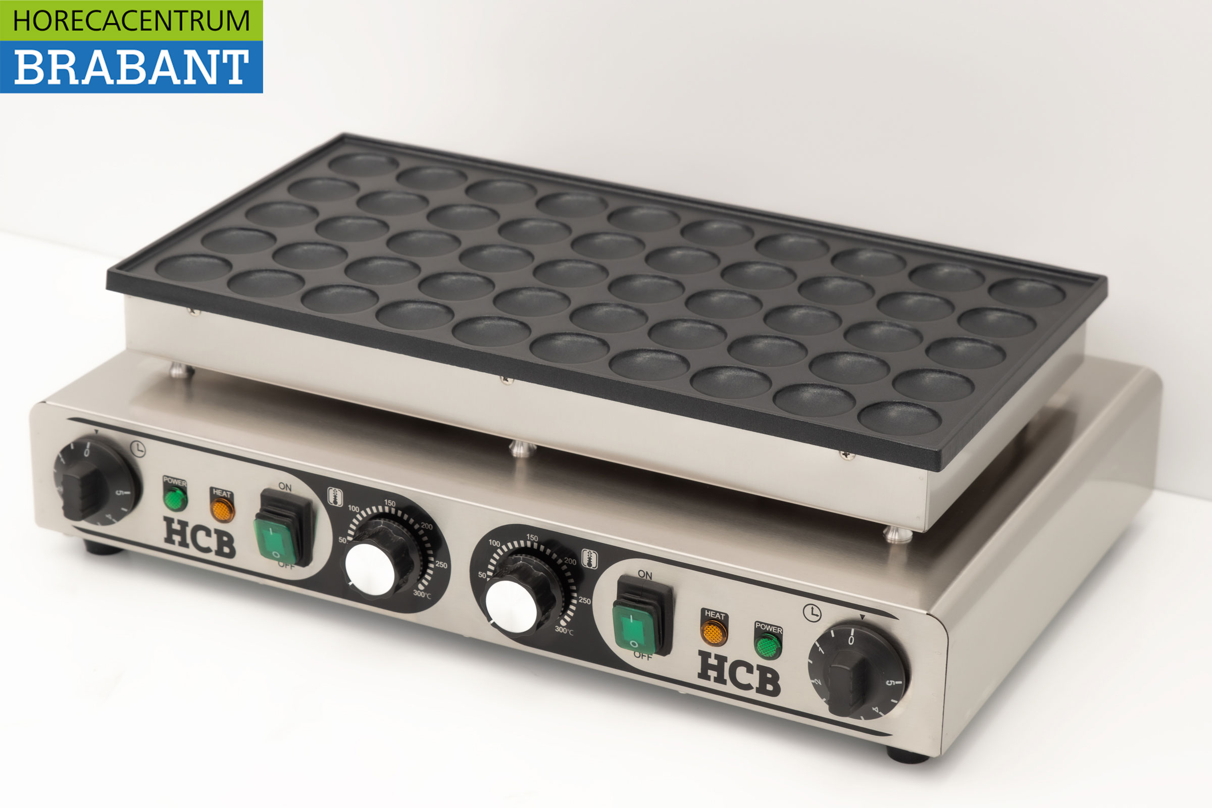 Stainless steel Poffertjesplaat Poffertjesbakplaat 50 dops 230V Horeca - Image 2