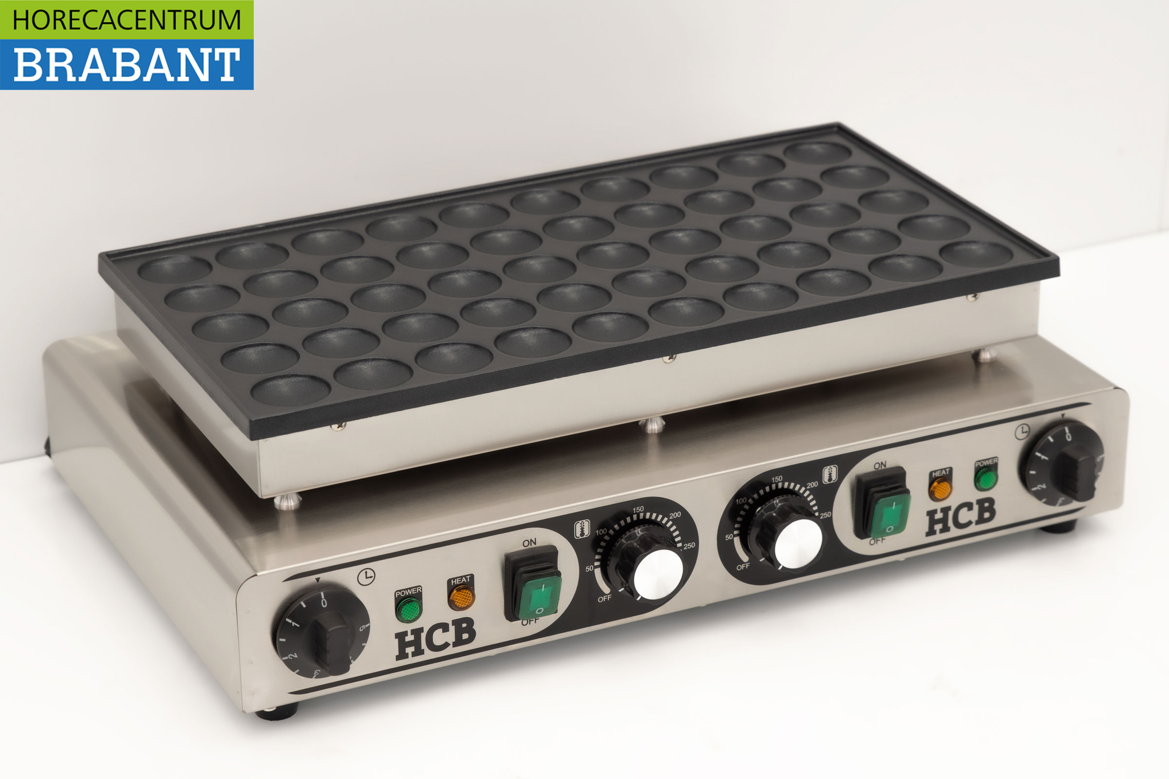 Stainless steel Poffertjesplaat Poffertjesbakplaat 50 dops 230V Horeca - Image 3