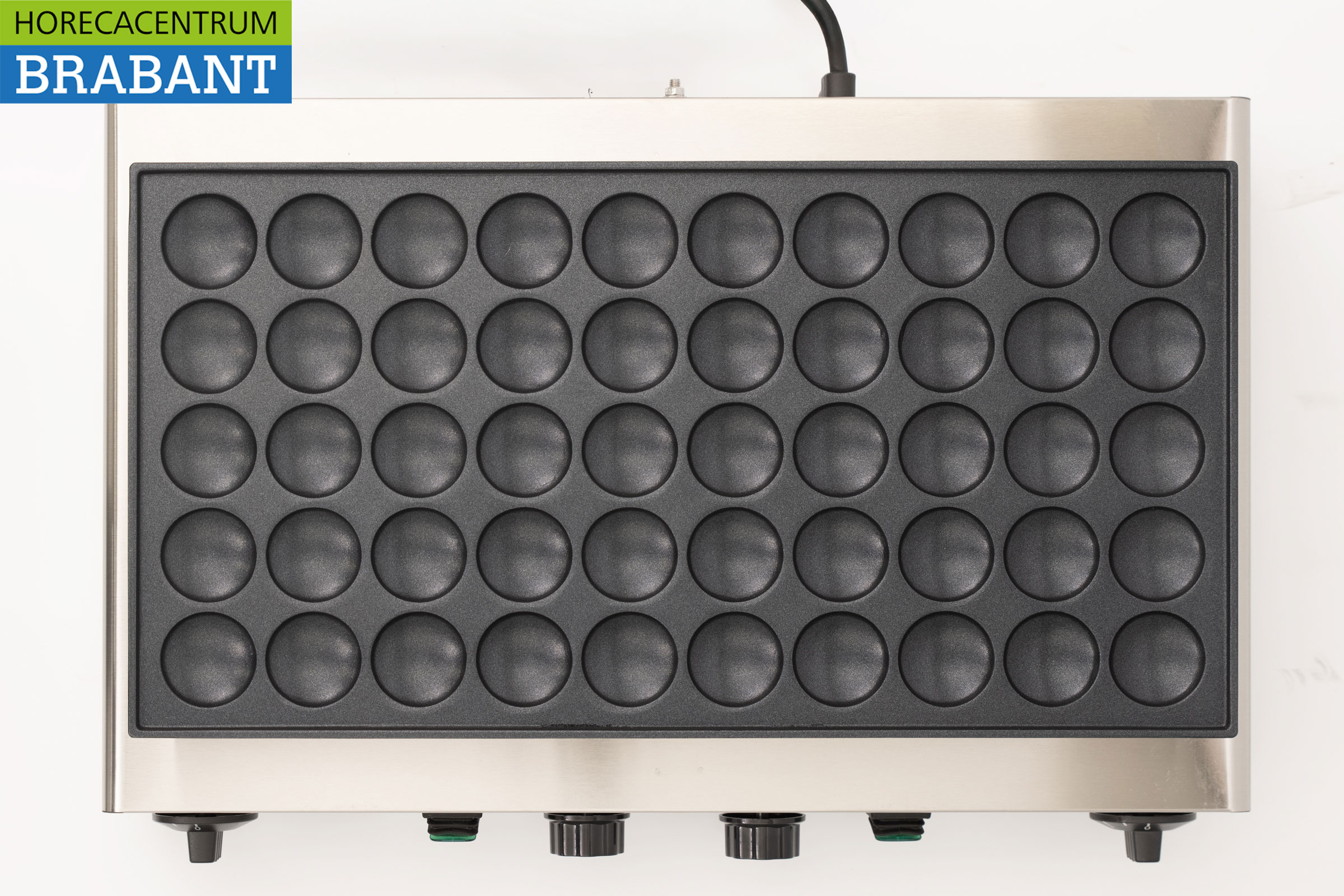 Stainless steel Poffertjesplaat Poffertjesbakplaat 50 dops 230V Horeca - Image 4