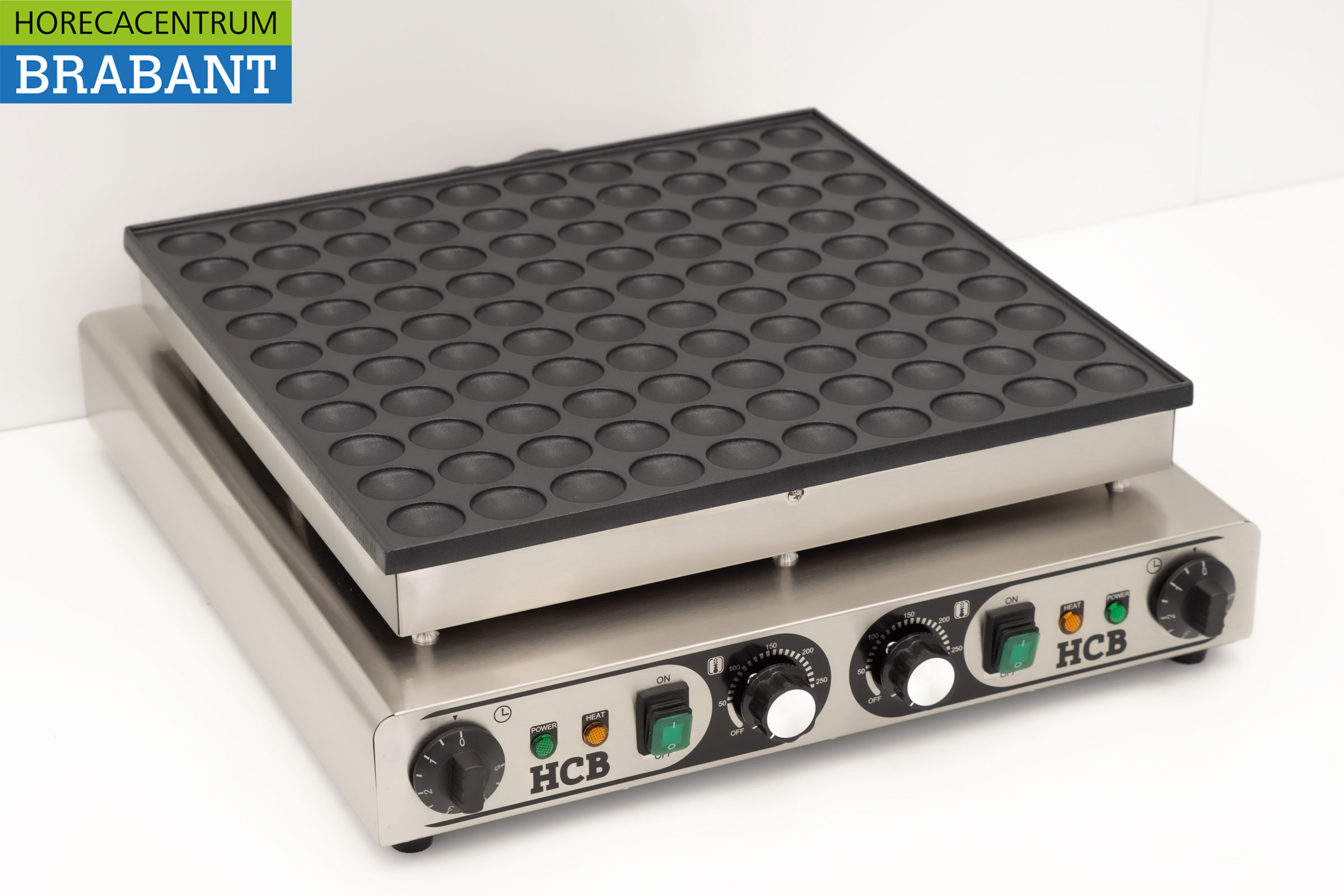 HCB RVS Poffertjesplaat Poffertjesbakplaat 100 dops 230V Horeca - Image 3