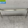 Stainless steel Glass superstructure with lighting 154 cm Horeca