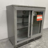 Stainless steel Polar CC601 Backbar Bar Refrigerator Glass sliding doors 223 liters 92 cm 230V Horeca - Image 4