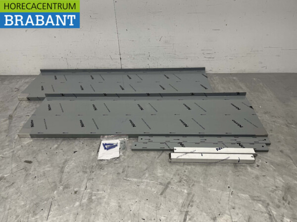 Stainless steel Double wall shelf 140 x 40 cm Horeca