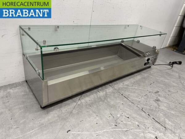 Stainless steel HCB Top mounted display case Top mounted refrigerated display case saladière 6 x 1/3 140 cm Horeca - Image 3