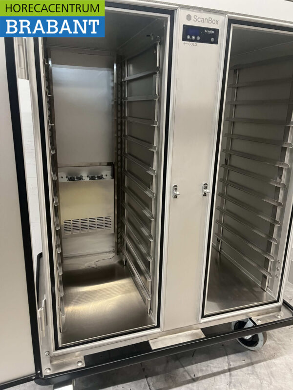 Stainless steel ScanBox Ergo Line Duo A12+AC12 refrigerated trolley 12+12 x 1/1GN 230V Horeca - Image 6