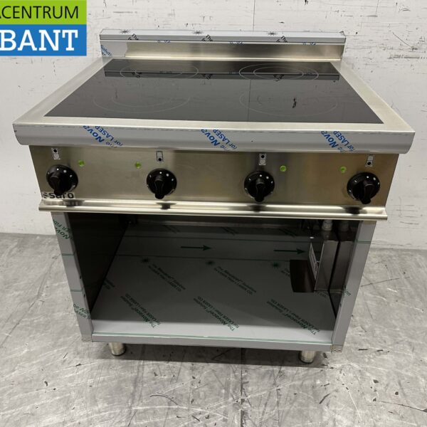 Stainless steel Saro Ceramic stove stove 4 burners 400V 80 cm Horeca