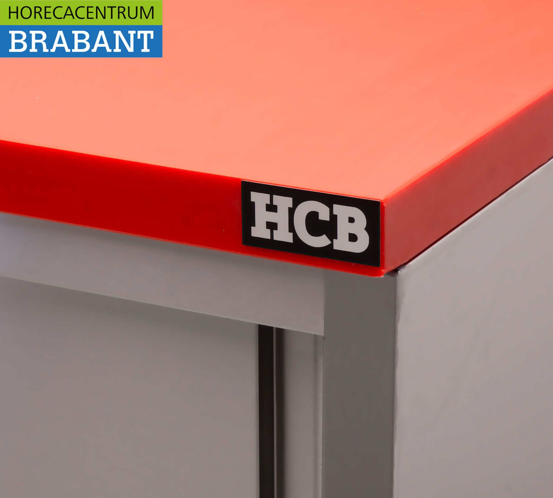 HCB Stainless Steel Polyethylene PE Work Cabinet Cabinet Cutting Table Premium-line 2 sliding doors 3 drawers 200 cm Catering Butchery - Image 6