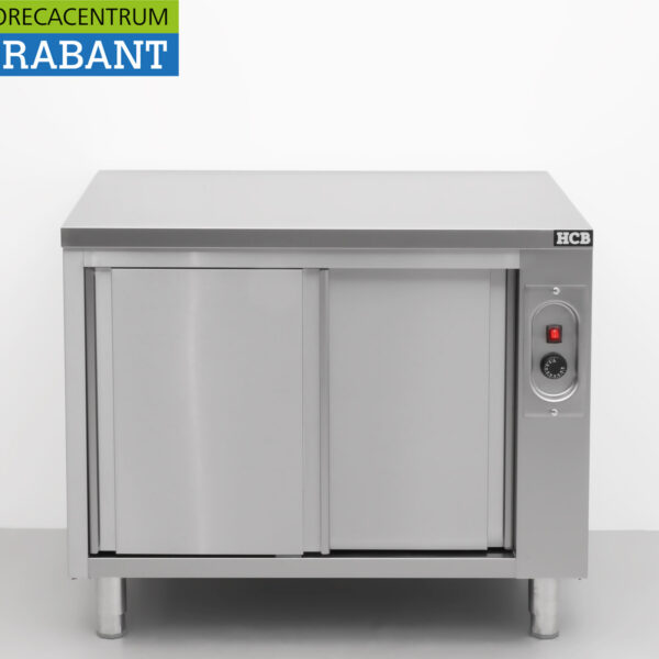 Stainless steel warming cabinet Plate warming cabinet 2 sliding doors Premium-line 100 cm Horeca