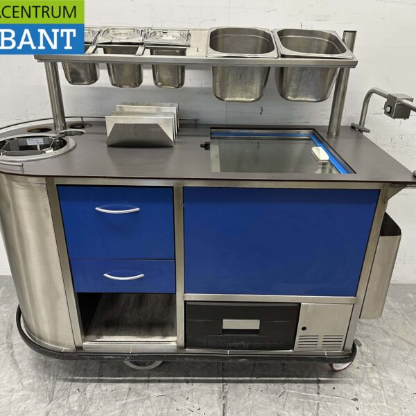 Stainless steel catering trolley Self-driving Battery Cooled trolley 230V Catering