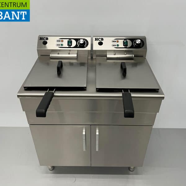 HCB Stainless Steel Double Fryer Frying 2 x 16 liters 230V Catering