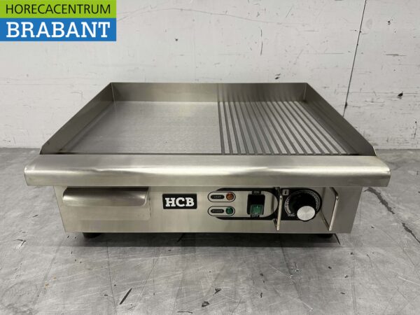 Stainless steel Griddle Griddle 1/2 ribbed 55 cm 230V Horeca