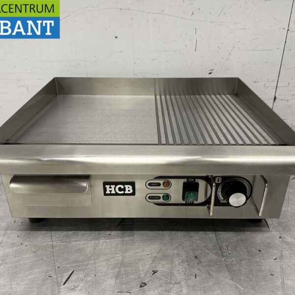 Stainless steel Griddle Griddle 1/2 ribbed 55 cm 230V Horeca