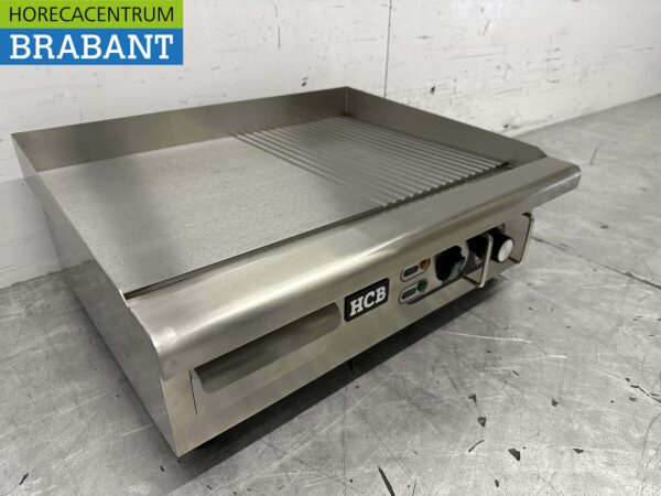 Stainless steel Griddle Griddle 1/2 ribbed 55 cm 230V Horeca - Image 3