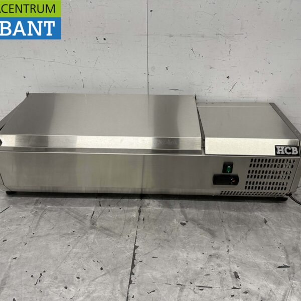 Stainless steel Top-up display case Top-up refrigerated display case saladière 4 x 1/4 GN 100 cm Horeca