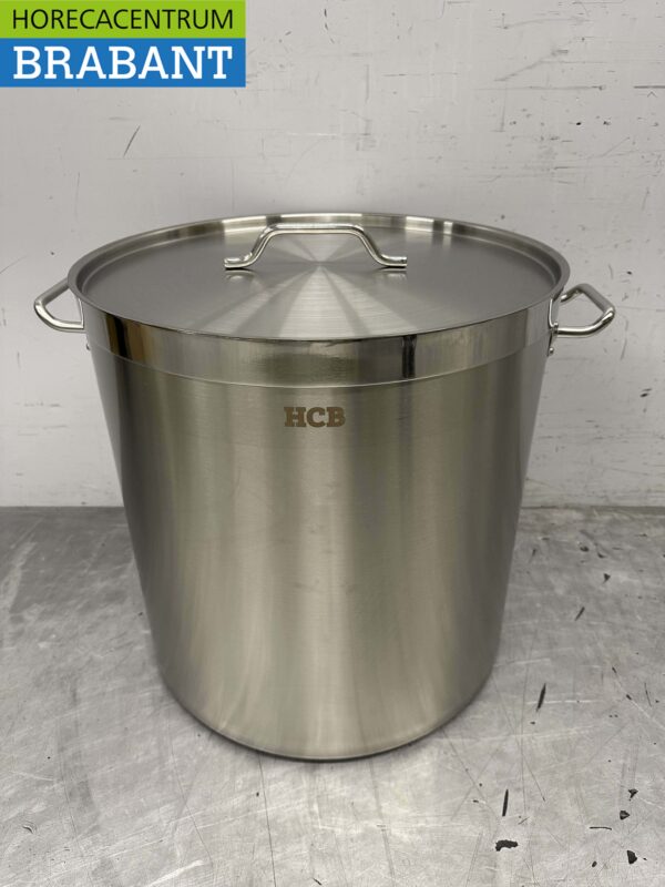 HCB Stainless Steel Soup Pan Cooking Pan Induction 50 x 50 cm 98 liters Horeca