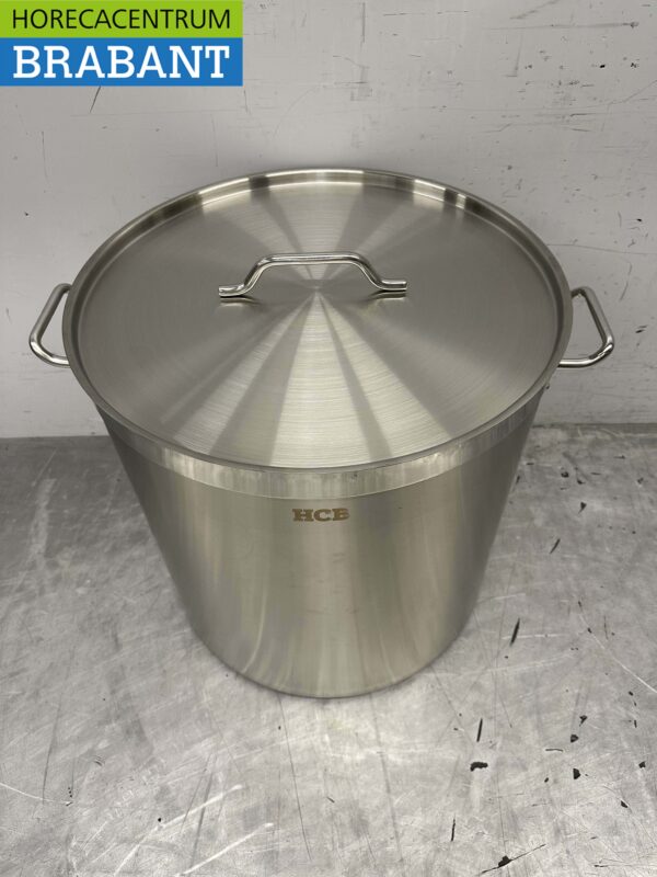 HCB Stainless Steel Soup Pan Cooking Pan Induction 50 x 50 cm 98 liters Horeca - Image 2