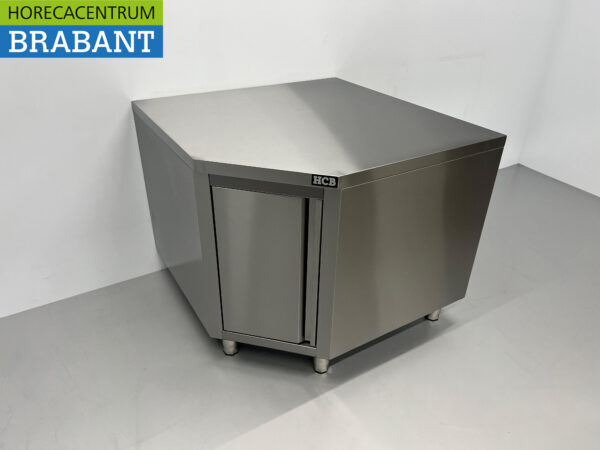 HCB Stainless Steel Work Cabinet Premium-line Corner Cabinet Folding 100 x 100 cm Catering - Image 2