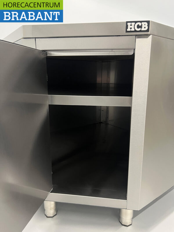 HCB Stainless Steel Work Cabinet Premium-line Corner Cabinet Folding 100 x 100 cm Catering - Image 4