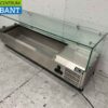 Stainless steel Top-up display case Top-up refrigerated display case saladière 5 x 1/4 GN 120 cm Horeca - Image 2
