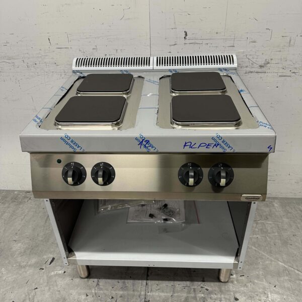 Stainless steel Electrolux 4 burner electric stove 80 cm 400V Horeca